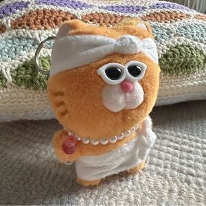 Orange Cat Keychain Bag Charm